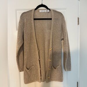 Vintage Robert Scott Ltd Linen Cotton Cardigan, Cottagecore, Grandpa Coastal